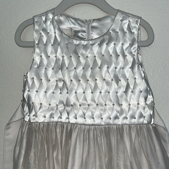 Cinderella Girl Special Occasion Party Dress Pearl embellish belted Sz 5 - Picture 5 of 14